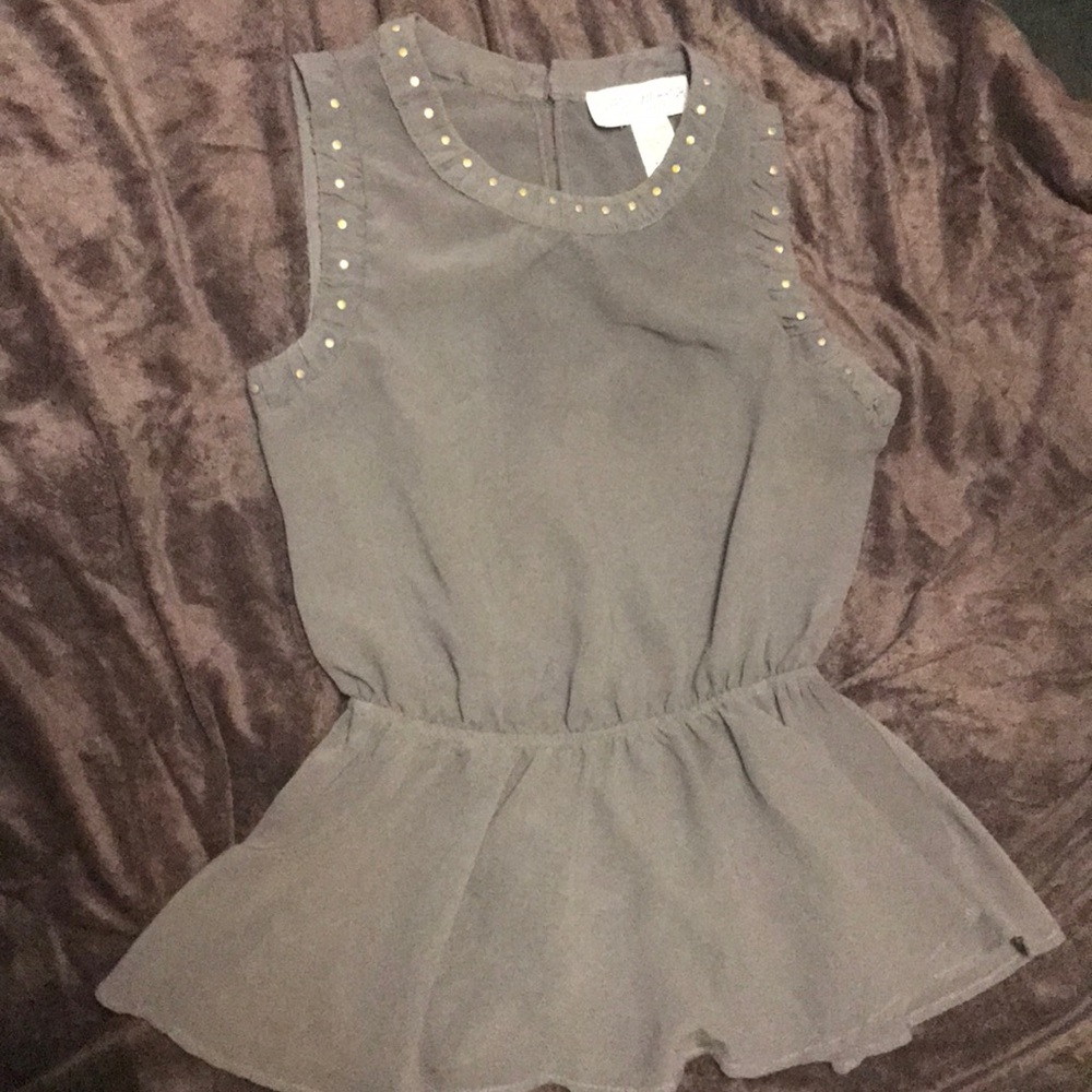 Studded Peplum Blouse
